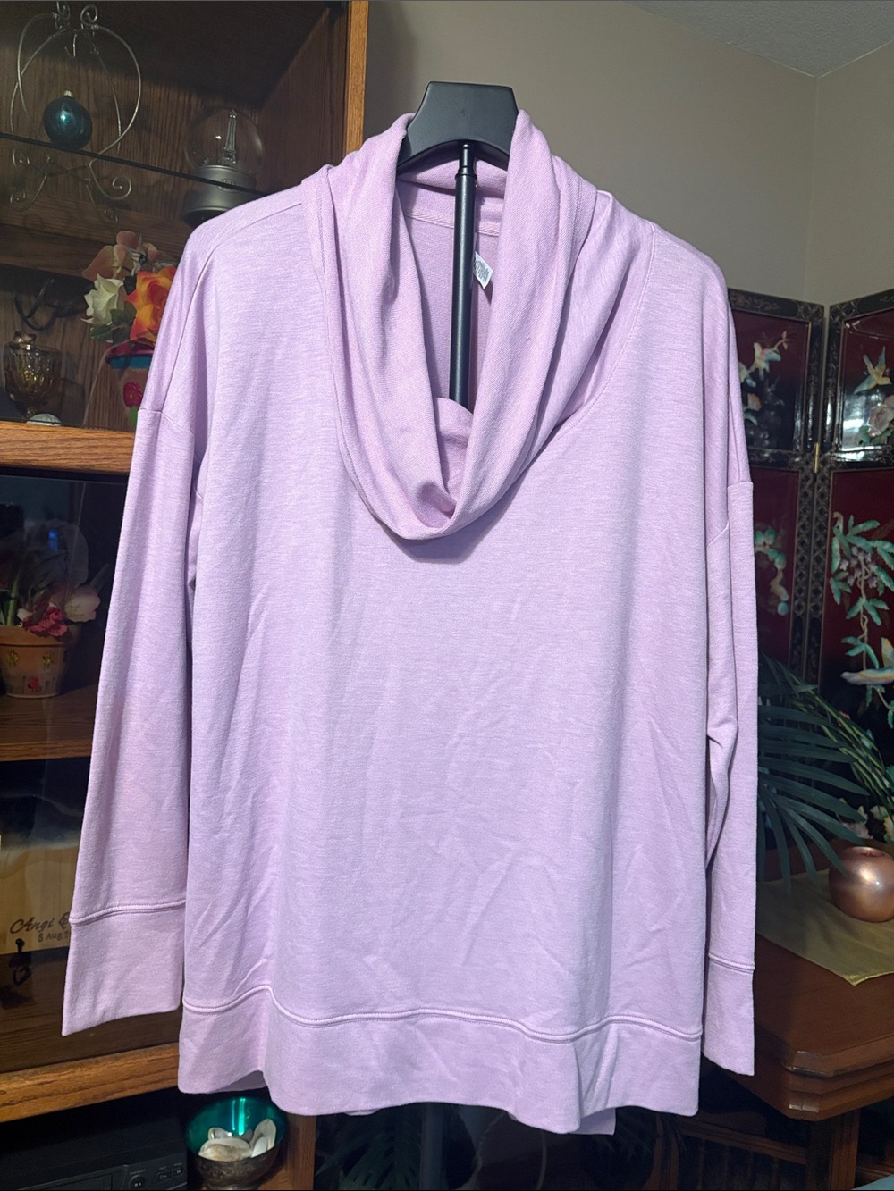 Ideology Lilac Cowl Neck Pullover Sweater